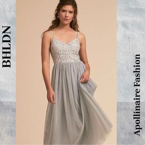 BHLDN ELOWEN DRESS IN FOG SIZE 6 NWT
